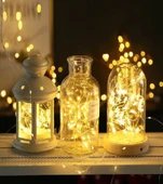 Ev Balkon Ve Parti İçin 3 Metre Pilli Gün Işığı Peri Led Yılbaşı Süsü Işık thumbnail 2