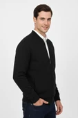 Erkek Hakim Yaka Astarlı Triko Fermuarlı Mont BGL-ST04831 thumbnail 4