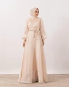 3023 STİLİFE GÖĞÜS DRAPE ELBİSE thumbnail 10