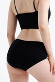 Yüksek Bel Pamuklu 7'Li Paket Bato Külot Siyah thumbnail 3