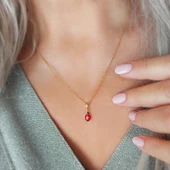 925 Ayar Gümüş Kırmızı Uğur Böceği Kolye thumbnail 6