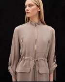 T25Y-8013 MISSDALIDA BELİ BÜZGÜLÜ CEPLİ CUPRO KAP thumbnail 10