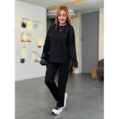 Lucky Life Lucky Life Kadın Inci Detay Modal Kumaş Ikili Takım thumbnail 5