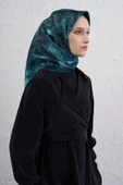 Çiçek Desenli Twill İpek Eşarp -2025/2026 -9409D thumbnail 2