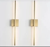 PİLLİ Duvar Aydınlatması, 70cm çubuk aplik Duvar Aplik İç Mekan  3000k  1  Adet ESKİTME GOLD thumbnail 1