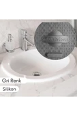TİNEKE   Lavabo Kötü Koku Giderici Önleyici Silikon Mat Sızdırmaz Lavabo Tıkacı Lavabo Tıpası Evye Kapağı GRİ thumbnail 1