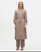 T25Y-8013 MISSDALIDA BELİ BÜZGÜLÜ CEPLİ CUPRO KAP thumbnail 3