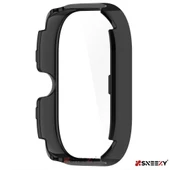 Sneezy Xiaomi Redmi Watch 4 Uyumlu PC Sert Kasa Ve Ekran Koruyucu  Siyah thumbnail 5