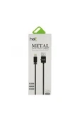 Helt Ht-dc03 Metal Örgü Lightning (8 Pin) 100 Cm Lightning Data Kablo thumbnail 2