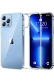 Teknojet Teknoloji İçin En İyi Adres iPhone 13 Pro Max Antişok Şeffaf Silikon Kılıf thumbnail 1