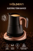 Waldern Elektrikli Közde Türk Kahvesi ve Türk Kahve Makinesi Rose Gold thumbnail 3