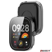 Sneezy Xiaomi Redmi Watch 4 Uyumlu PC Sert Kasa Ve Ekran Koruyucu  Şeffaf thumbnail 2