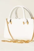Zincir Askılı Mıknatıslı Çanta Beyaz thumbnail 3