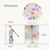 Original Duckhead Duck Kompakt Şemsiye Arty Cats Ice thumbnail 6