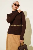 Yarım Boğazlı Balıkçı Triko Kazak Kahve thumbnail 1