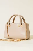 Zincir Askılı Mıknatıslı Çanta Bej thumbnail 1