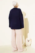 Basic Oversize Triko Tunik Lacivert thumbnail 3