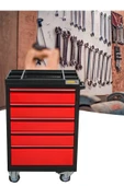STAXX POWER PROFESYONEL XL SERİ 5 Çekmeceli Alet Dolabı İçi Boş Atölye Usta Set Takım Arabası thumbnail 2