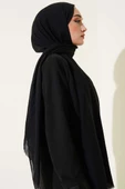 Aya Serisi İnce Pamuk Şal Siyah -2 thumbnail 3
