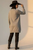 Kare Kabartmalı Yumoş Triko Tunik Gri thumbnail 3