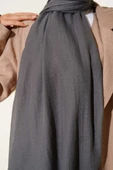 Aya Serisi İnce Pamuk Şal Füme -177 thumbnail 4