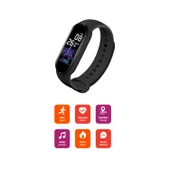 Polosmart PSSW17 Akıllı Bileklik 5.1V Titreşimli Bluetooth Adım Sayar Kalp Atışı Uyku Takibi Siyah thumbnail 2