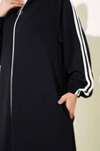 Kapüşonlu Uzun Tunik İkili Takım Siyah thumbnail 4