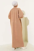 Balon Kol Triko Elbise Camel thumbnail 3