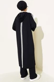 Kapüşonlu Uzun Tunik İkili Takım Siyah thumbnail 3