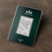 Hediyeye Özel 10 Gram Kalp ve Kelebek Temalı 999 Ayar Gümüş ile Üretilmiş Gümüş Külçesi-712 thumbnail 2