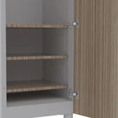 Tek Kapılı Metal Gövdeli Ahşap Kapaklı Soyunma Dolabı – Vestiyer Portmanto Askılık – Askılıklı ve Raflı thumbnail 6