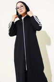 Kapüşonlu Uzun Tunik İkili Takım Siyah thumbnail 2