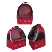 La Vista Dalton FİX Kedi, Küçük Köpek Taşıma Çantası Kırmızı 30-25-45cm thumbnail 2