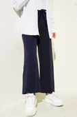 Kendinden Kuşaklı Dabıl Pantolon Lacivert thumbnail 2