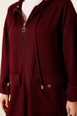Loyşa Fermuarlı Cepli Kapüşonlu İkili Takım Bordo thumbnail 4