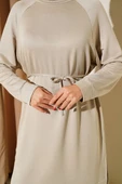 Loyşa İp Kuşaklı Uzun Tunik Taş thumbnail 4