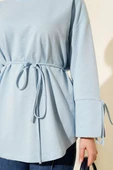 Kolları Bağcıklı İki İpli Tunik Bebe Mavi thumbnail 4