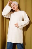 Kol Bağcık Detaylı Triko Tunik Taş thumbnail 1