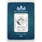 Hediyeye Özel 10 Gram Pusula Temalı 999 Ayar Gümüş ile Üretilmiş Gümüş Külçesi-714 thumbnail 1