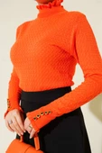Saç Örgü Fırfırlı Triko Body Oranj thumbnail 4