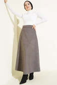 Bel Lastikli Süet Etek Füme thumbnail 2