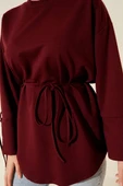 Kolları Bağcıklı İki İpli Tunik Bordo thumbnail 4