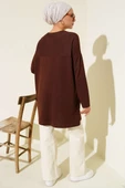 Kalp Detaylı Basic Tunik Kahve thumbnail 3