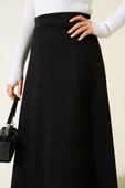 Bel Lastikli Süet Etek Siyah thumbnail 4