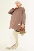 Loyşa Arma Detaylı Salaş Tunik Kahve thumbnail 1