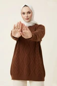 Örme Triko Kazak Kahve thumbnail 1