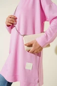 Loyşa Armalı Basic Tunik Pembe thumbnail 4