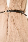 Kürklü Kemerli Yelek Camel thumbnail 4