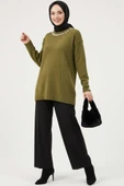 Yaka İncili Sakallı Tunik Haki thumbnail 2