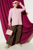 Basic Sakallı Triko Tunik Pembe thumbnail 2